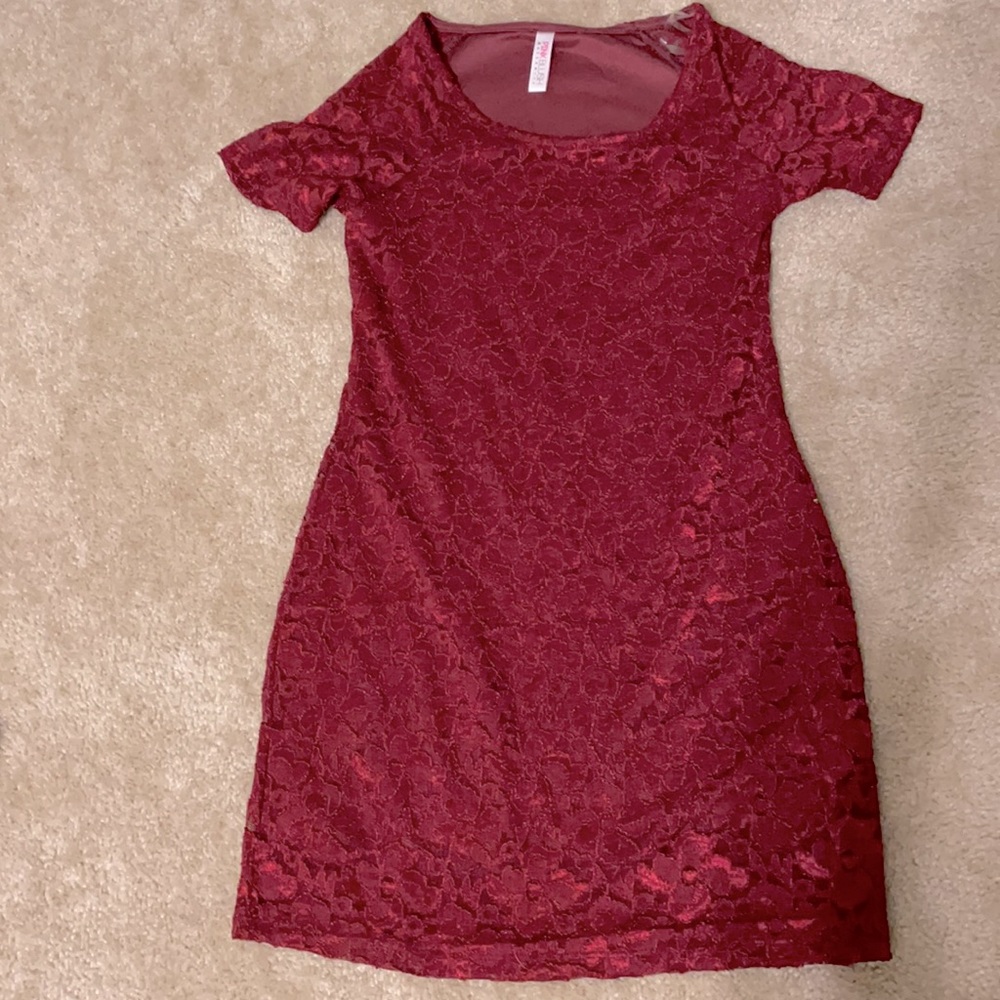 Pink Blush lace Maternity dress